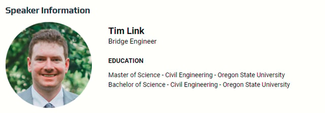 Speaker Information: Tim Link