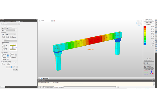 Steel & Post Tension Straddle Bent Design & Analysis