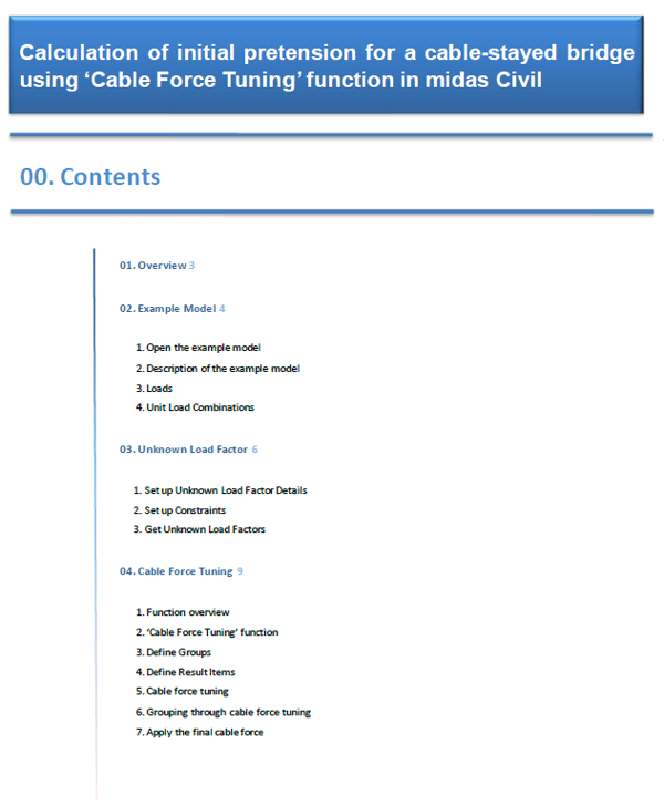 Cable bridge - cable force tuning