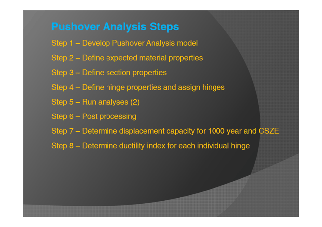Pushover Method Pushover Analysis (Performanced-Based Seismic Design) by Oregon DOT