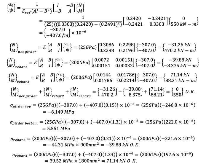 Composite Section Analysis Calculations