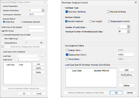 Suspension Bridge Analysis Control Nonlinear Analysis Control