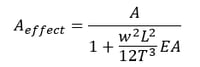 reduced area effect in cable sag