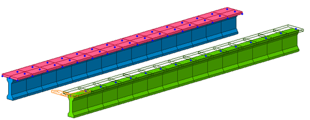Tipos de viga de sección compuesta usando elementos Plate y Beam 