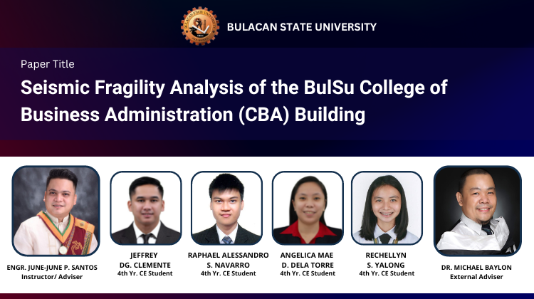 Seismic FRAGILITY ANALYSIS OF THE BulSU COLLEGE OF BUSINESS ADMINISTRATION (CBA) BUILDING (2)