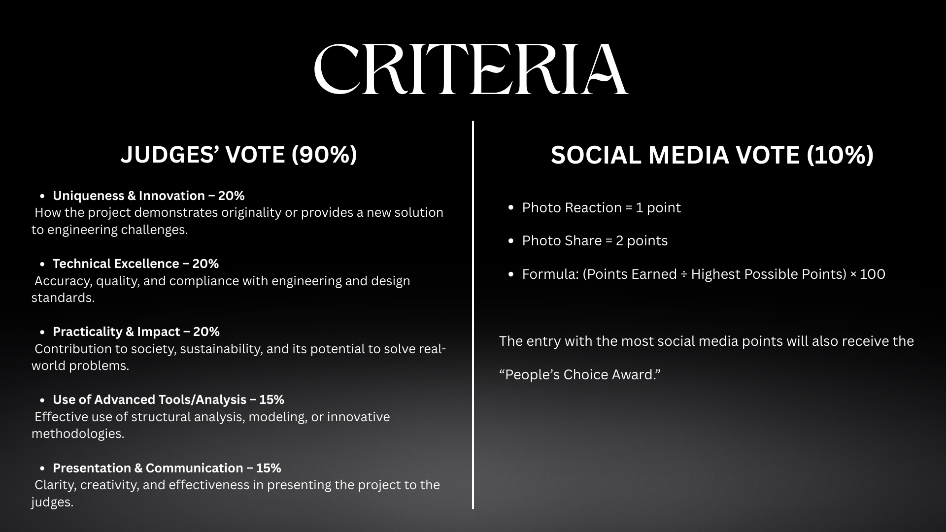 CRITERIA